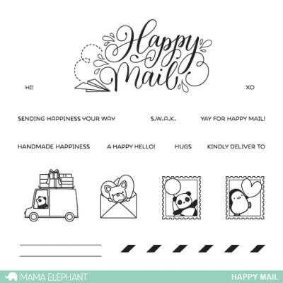 Mama Elephant Clear Stamps - Happy Mail